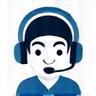 Headset and friendly customer support icon